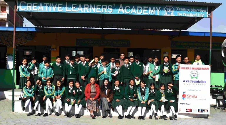 A school health activity from Sewa Foundation’s existing photo archive