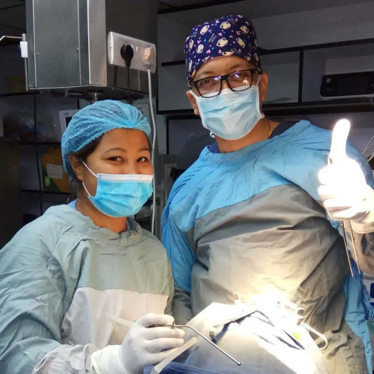 A surgical team at work in Sewa Foundation’s existing photo archive